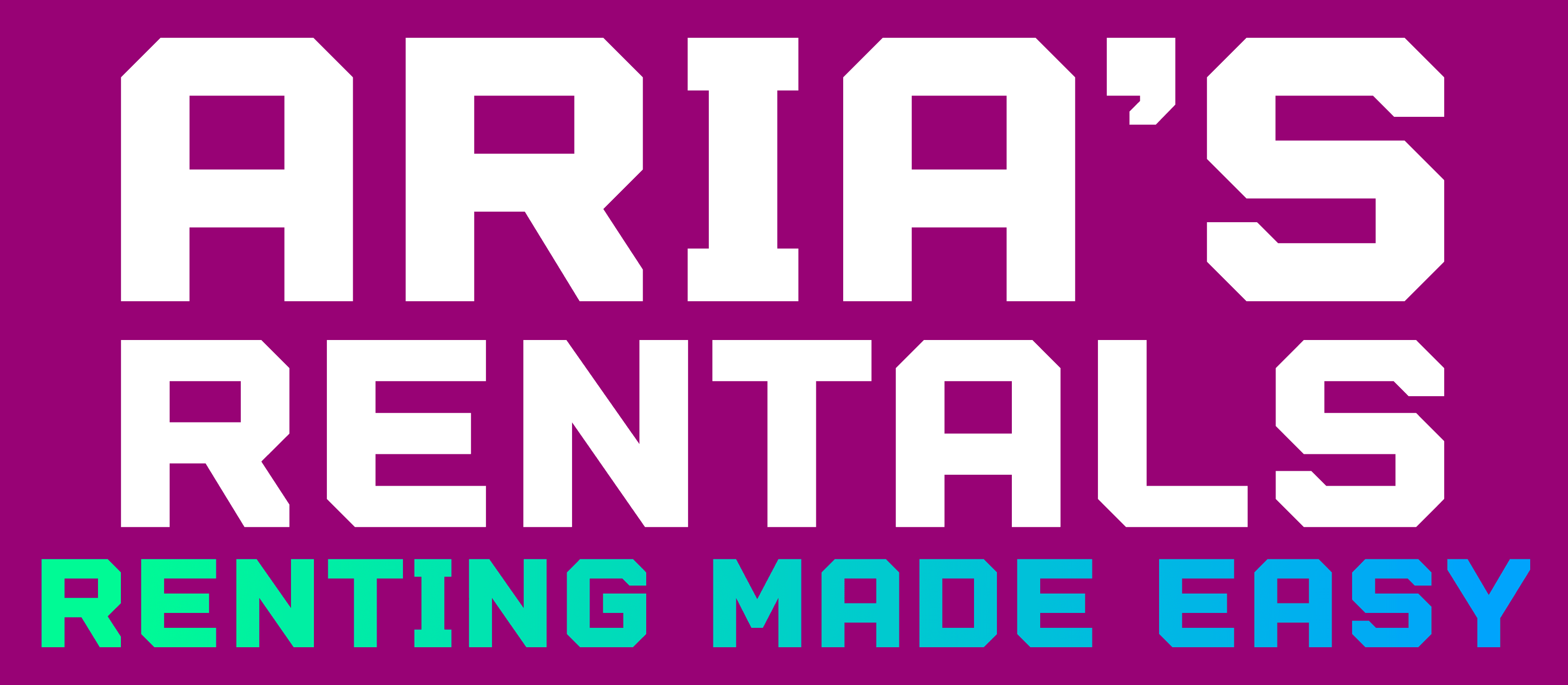 header logo for arias rental